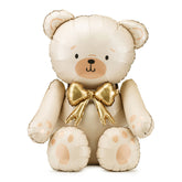 Cream Teddy Bear Foil Balloon